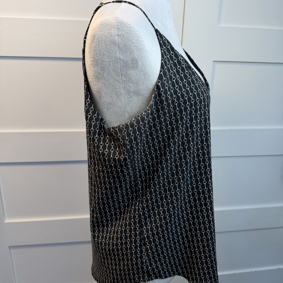 Express Camisole Tank Top Womens M Black White Horse Bit Buckle Design Loose Fit - Picture 3 of 10